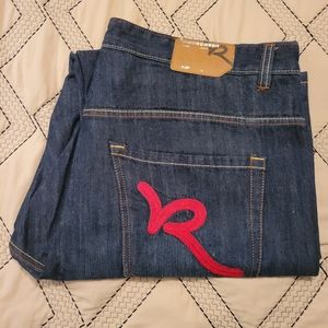 Rocawear Denim Jean Embroidered Red Logo
